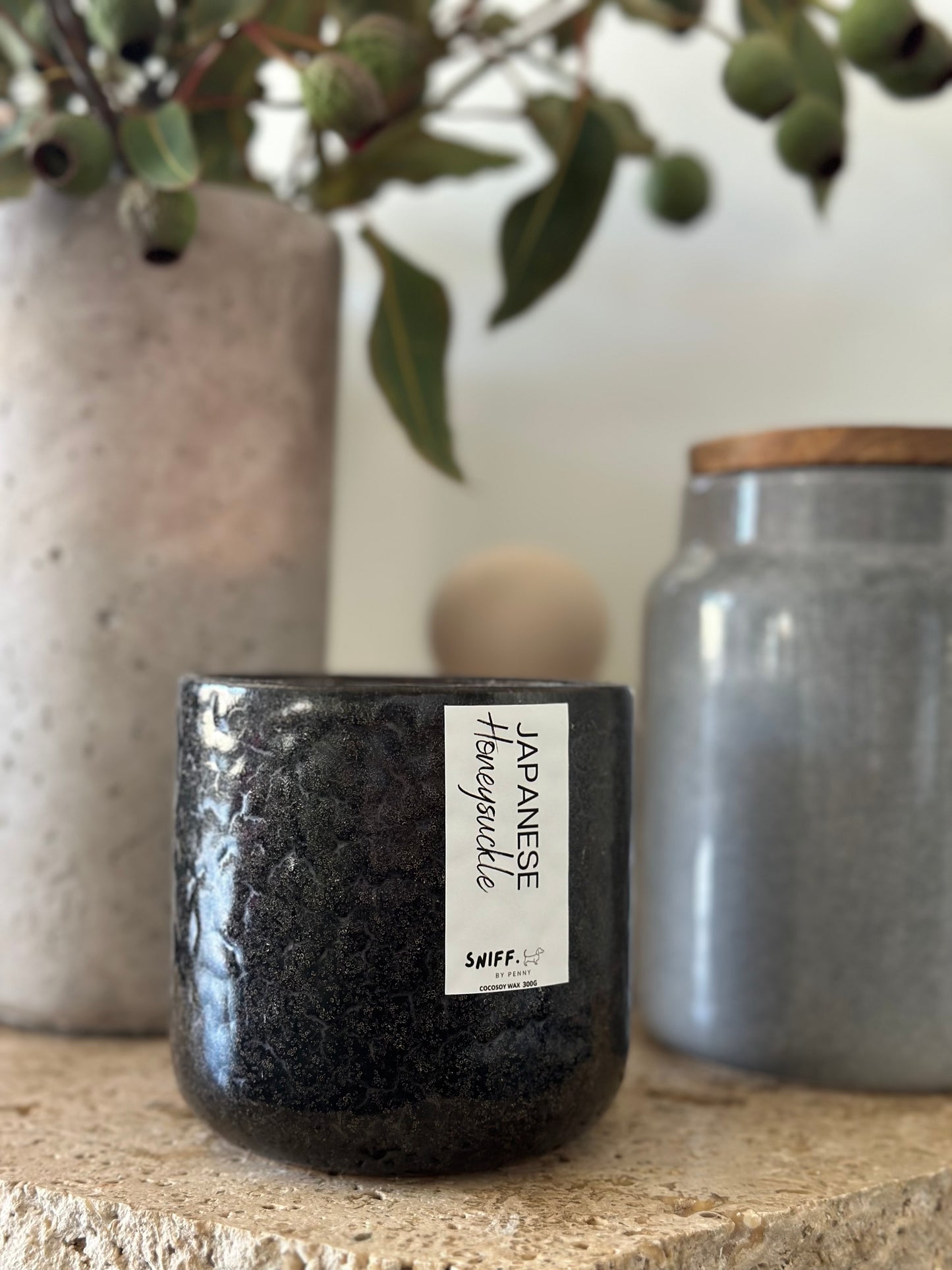 Black Ceramic candle jar LIMITED EDITION