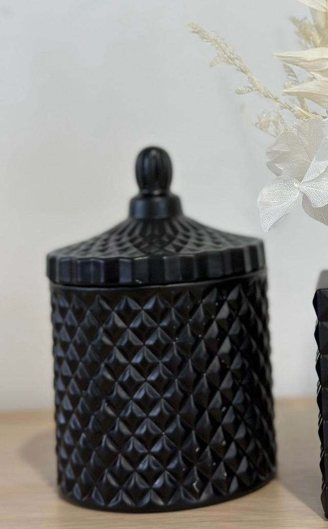 matte black GEO jar Medium