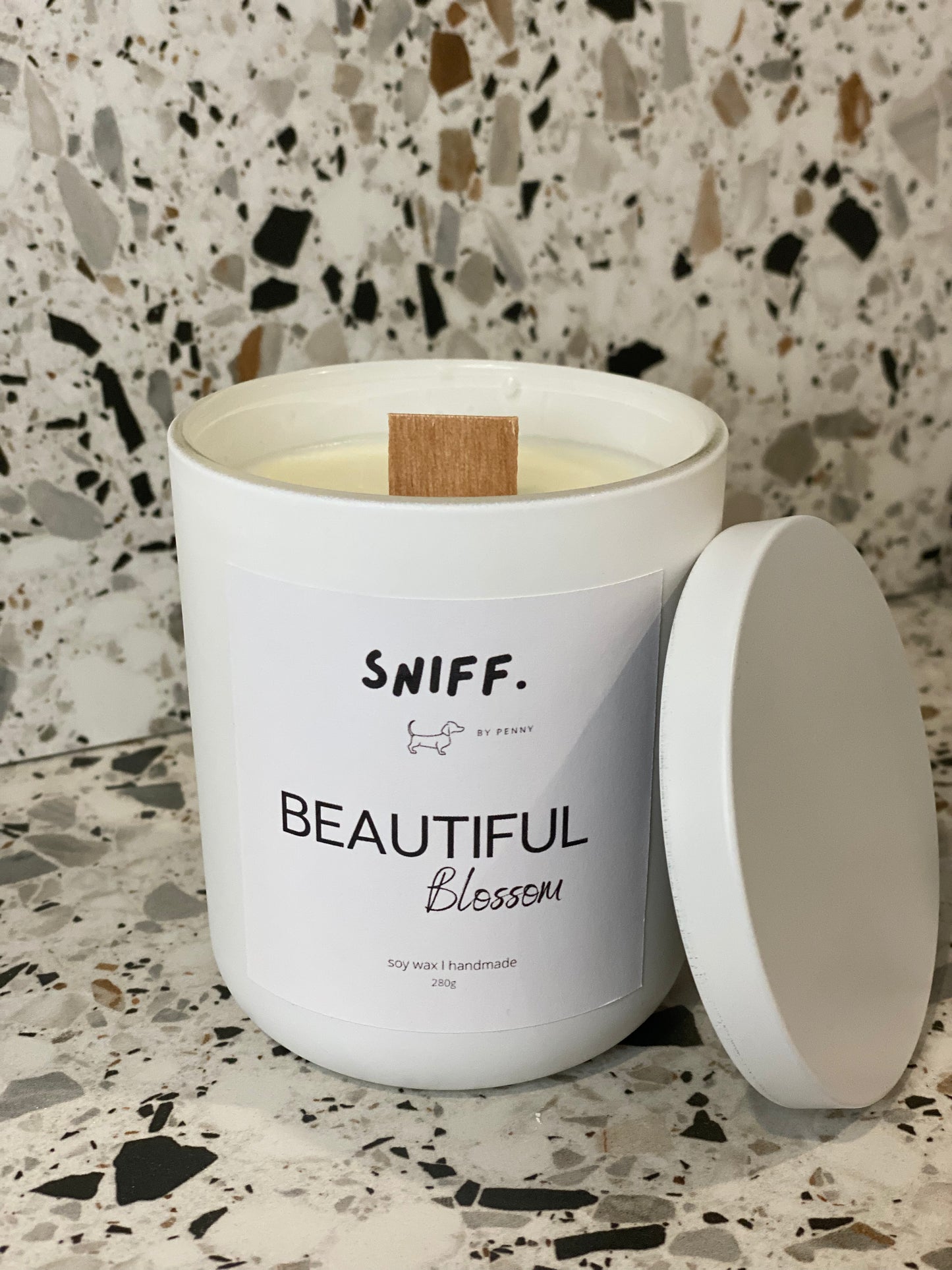 White Matte L Candle