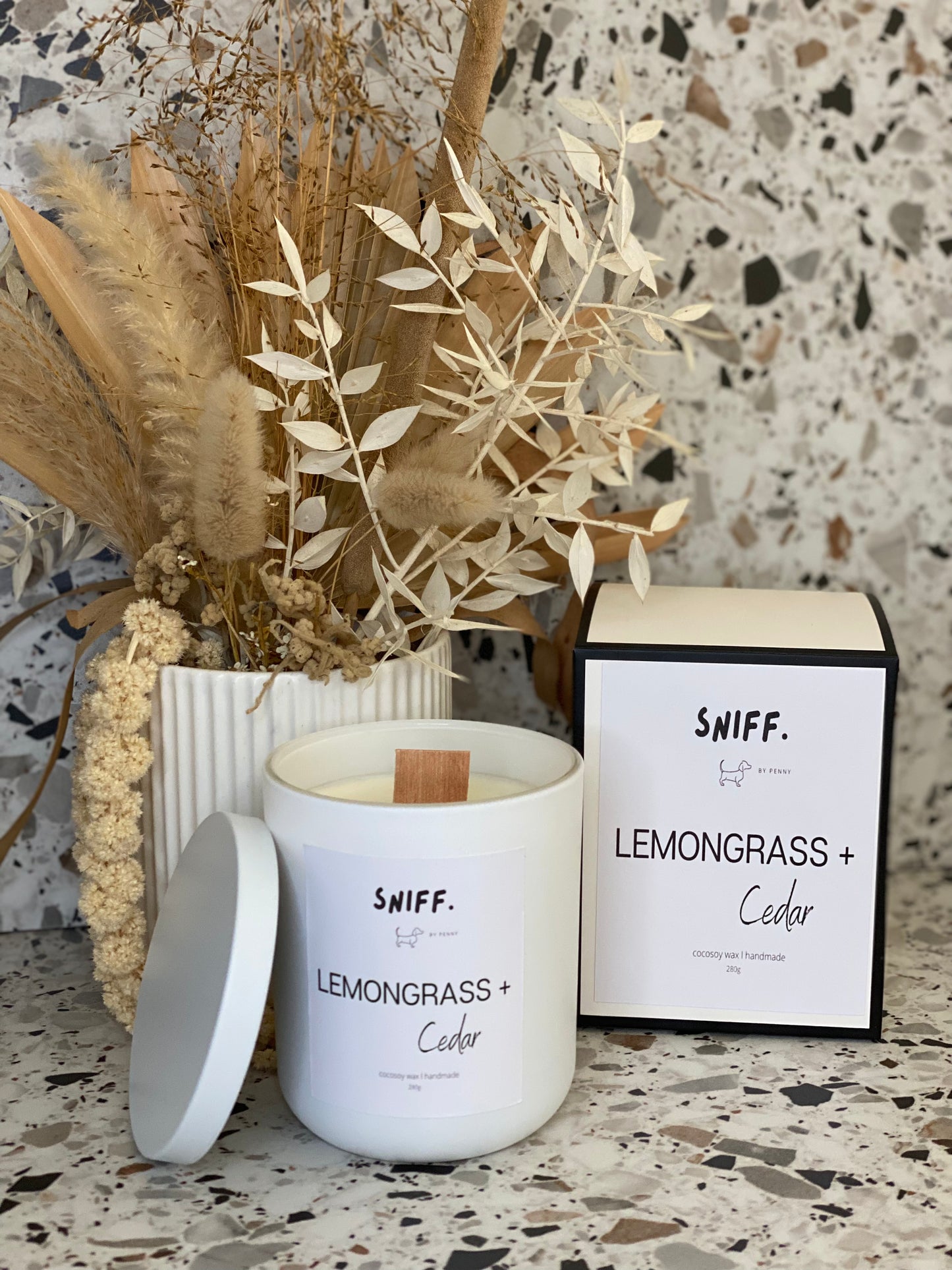 White Matte L Candle