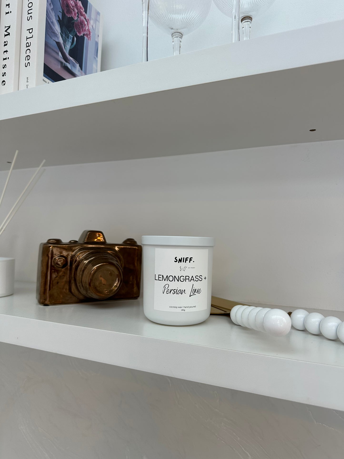 White Matte Large Candle